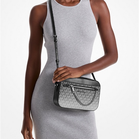 Michael Kors Jet Set Item Large Ombré EW Signature ZP Chain XBody Logo Crossbody - Picture 3 of 15